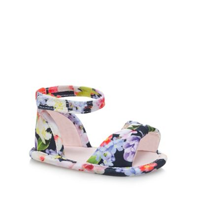 Baby girls' multi-coloured floral print sandals